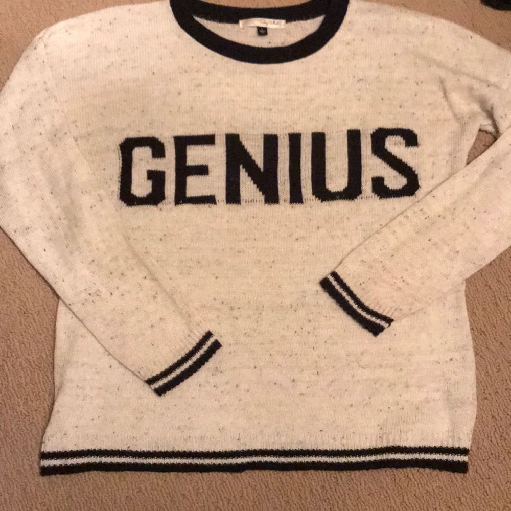 Crew Neck “Genius” Sweater